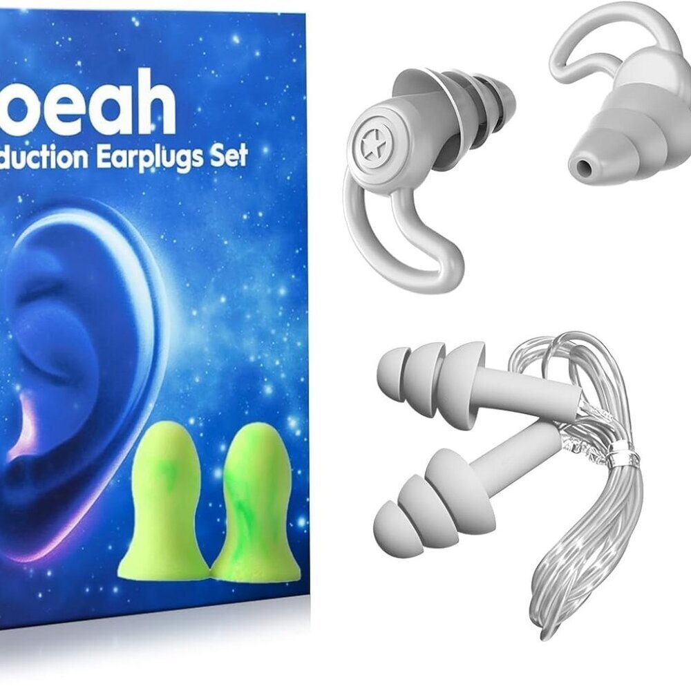 3 in 1 Ear Plugs for Noise Reduction, Ear Plugs for Sleeping Noise Cancelling